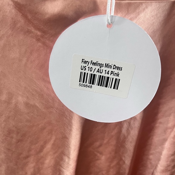 New! Princess Polly FIERY FEELINGS MINI DRESS PINK size 10 - Picture 5 of 5